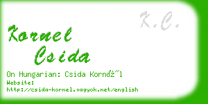 kornel csida business card